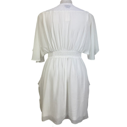 City Chic Ivory Cross-Over Draped Dress Size 18