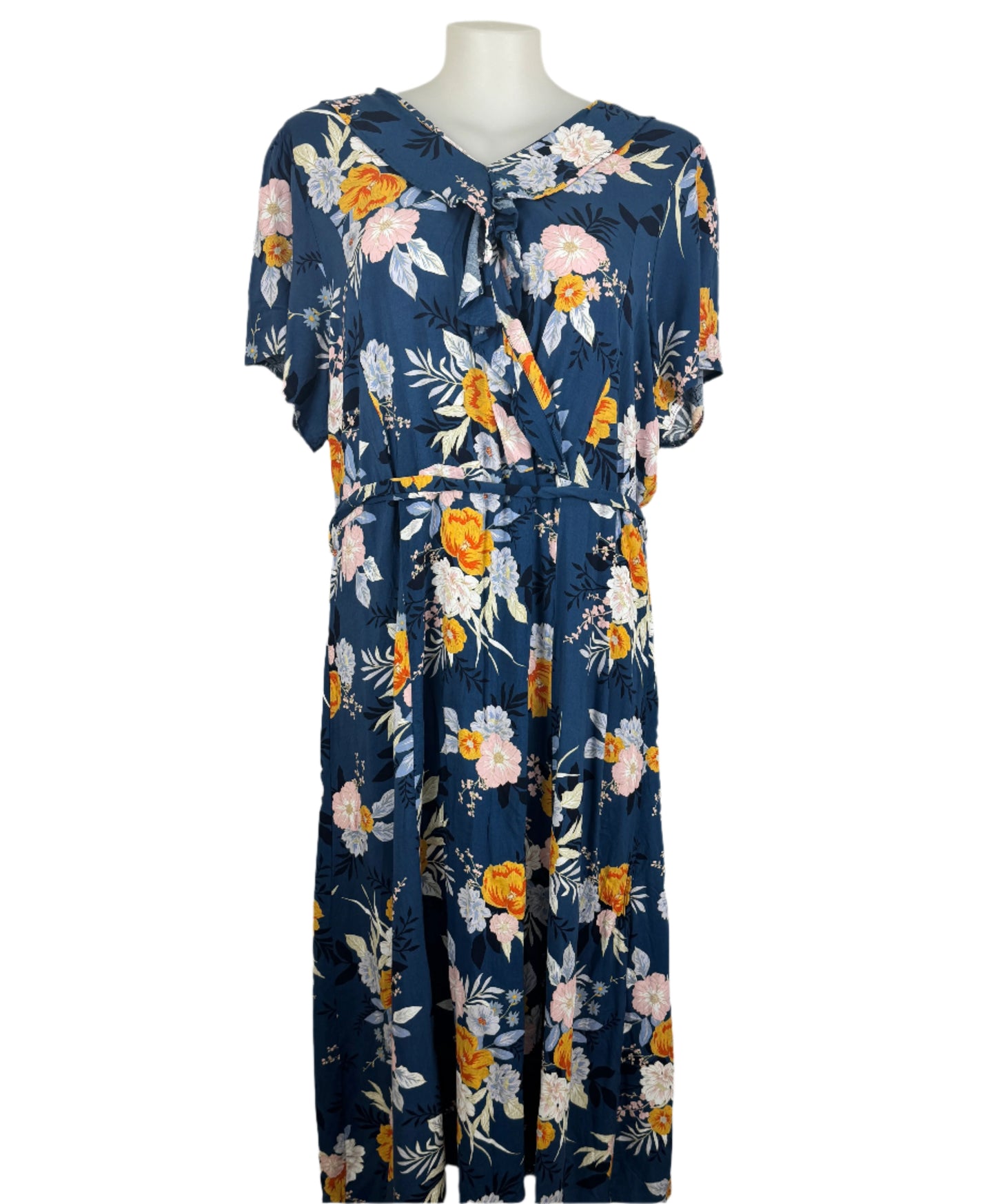 Serra Plus Floral Wrap Dress Size 24