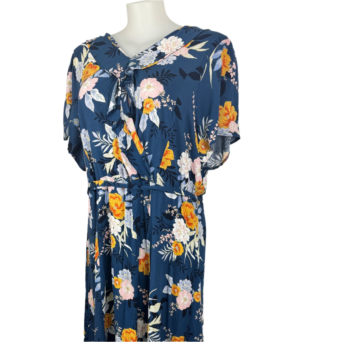 Serra Plus Floral Wrap Dress Size 24