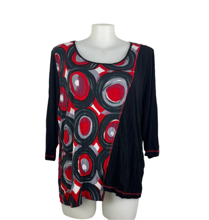 Taking Shape Crushed Contrast Print Top Size 22