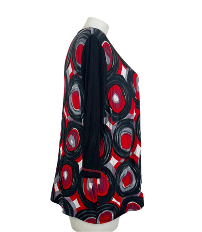 Taking Shape Crushed Contrast Print Top Size 22