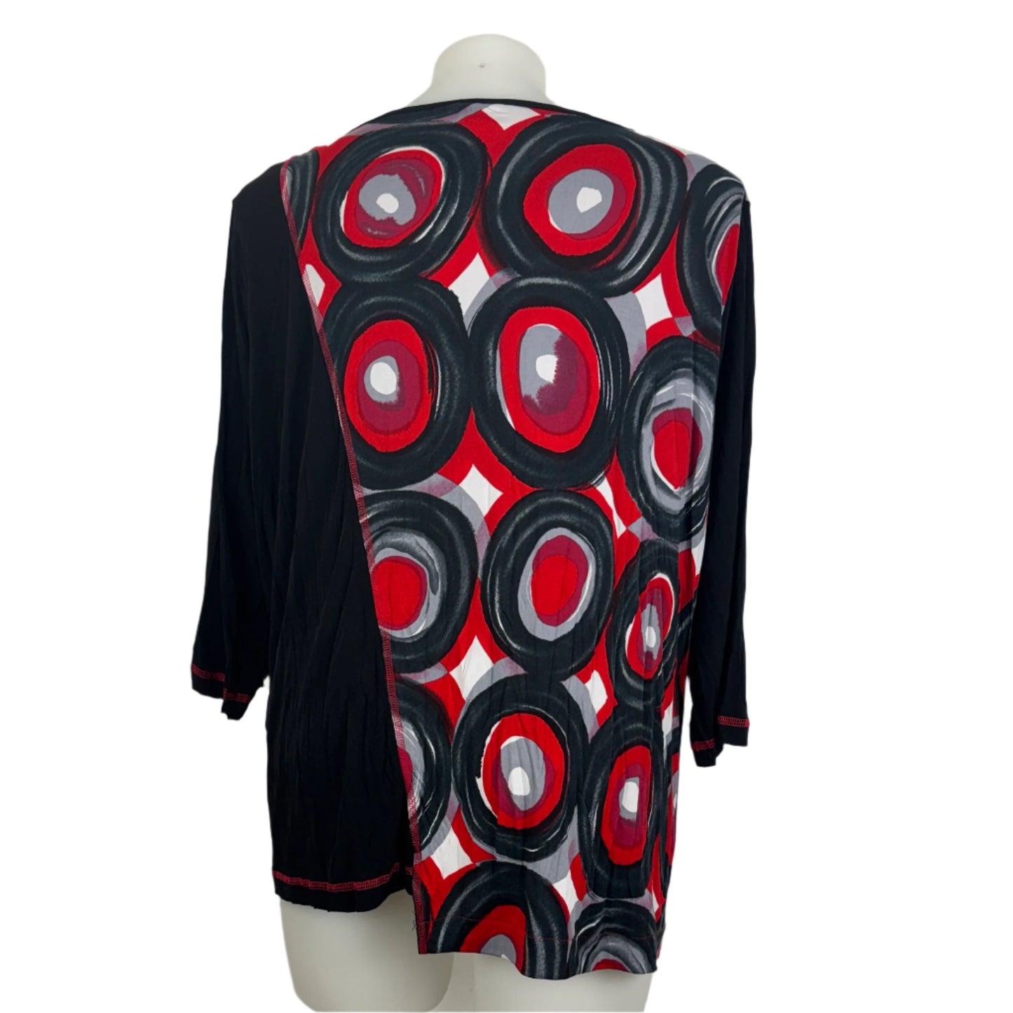 Taking Shape Crushed Contrast Print Top Size 22