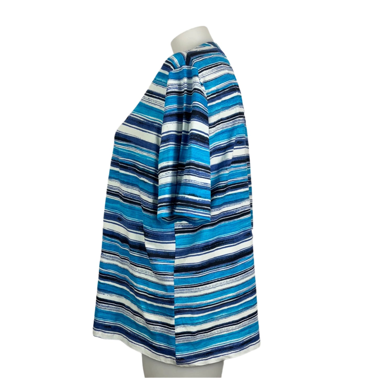 My Size Cotton Stretch Striped Pintuck Top Size 18