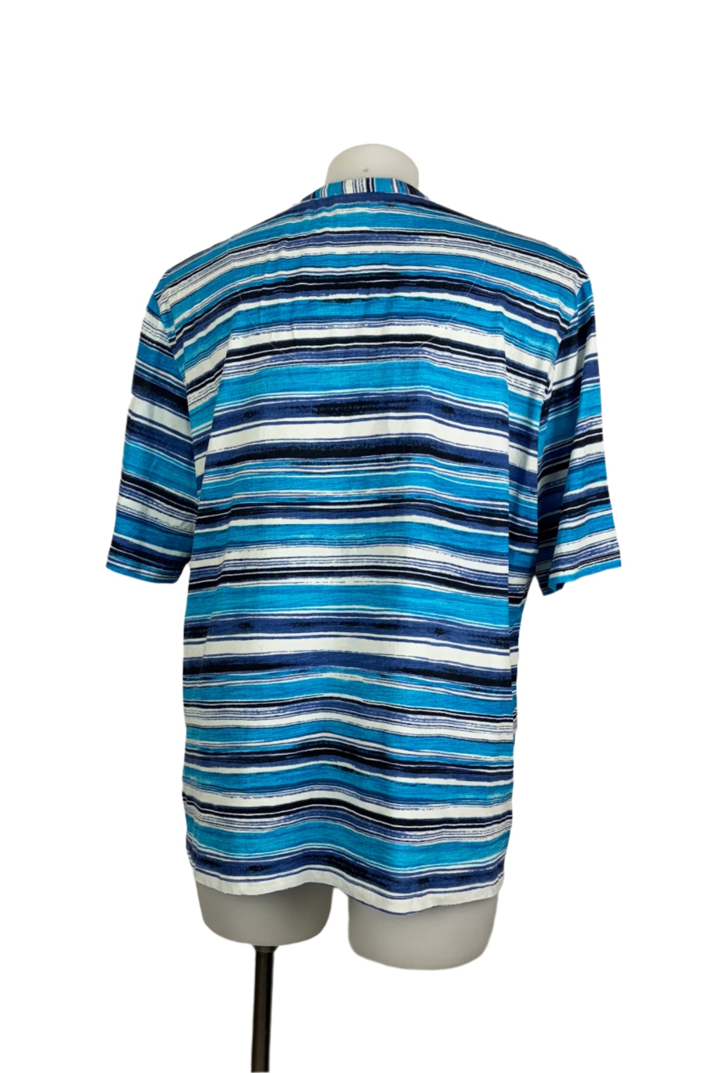 My Size Cotton Stretch Striped Pintuck Top Size 18