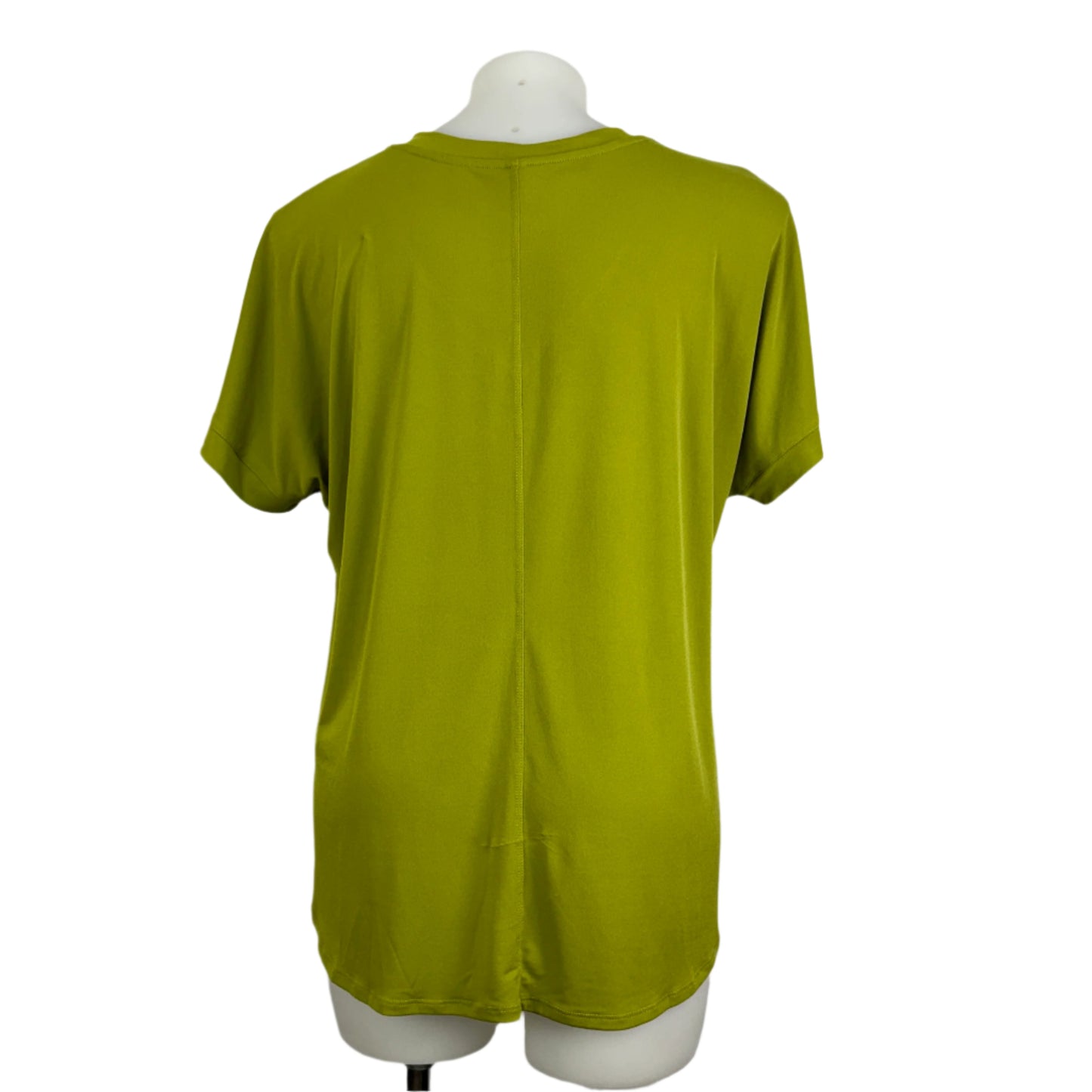 Taking Shape Essential Citrus Green Stretch V-Neck Top Size 18