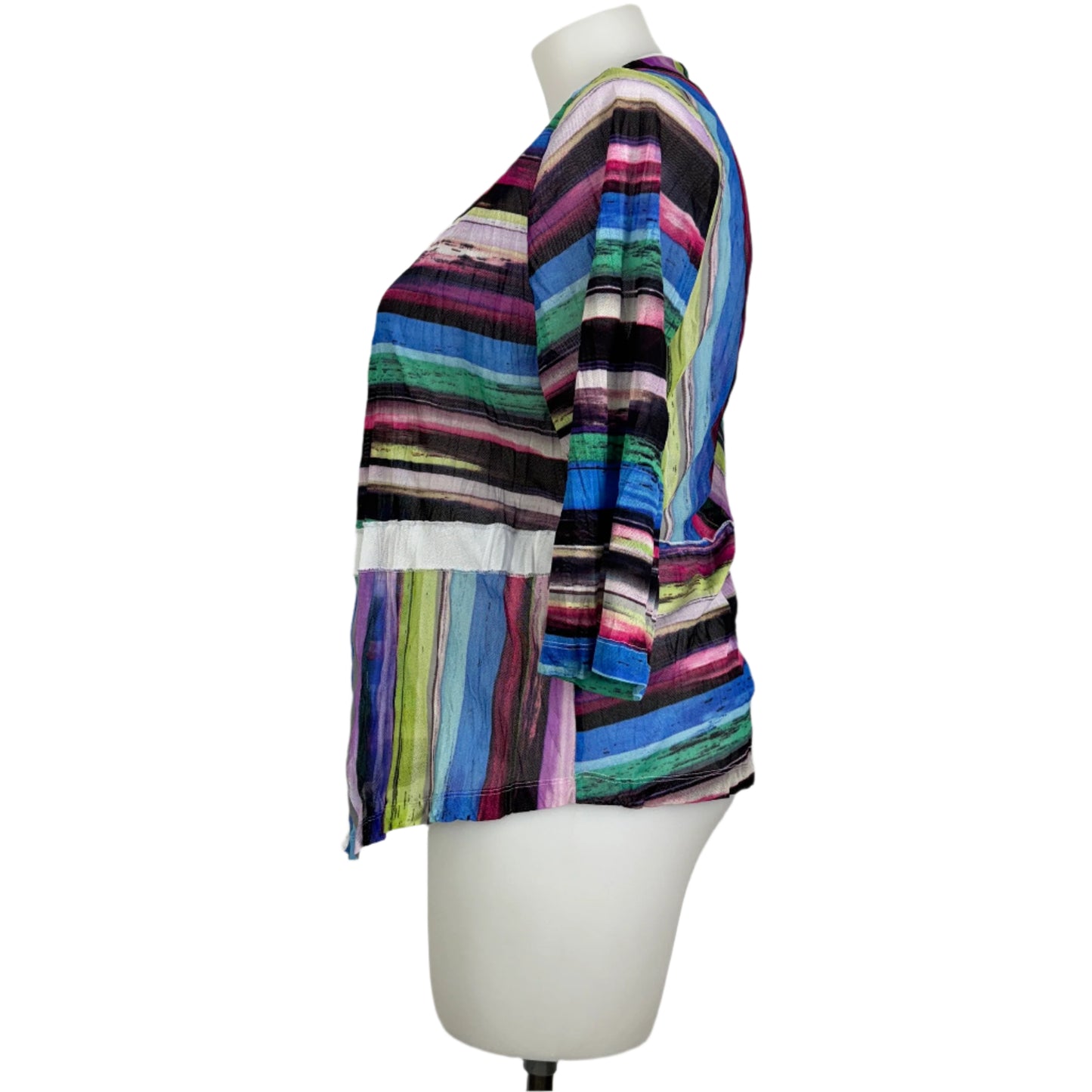 Taking Shape Mesh Stretch Stripe Jacket/Cardi Size 16