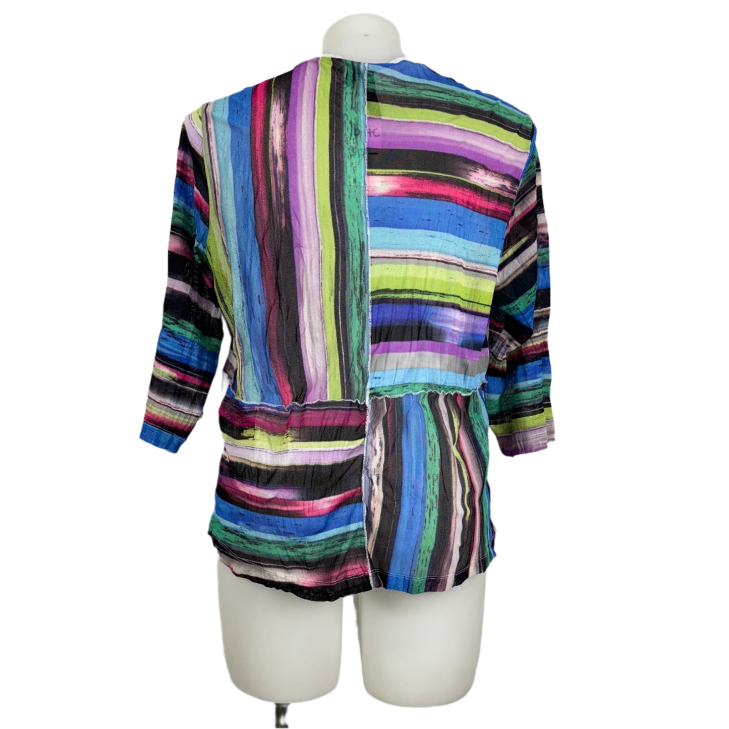 Taking Shape Mesh Stretch Stripe Jacket/Cardi Size 16