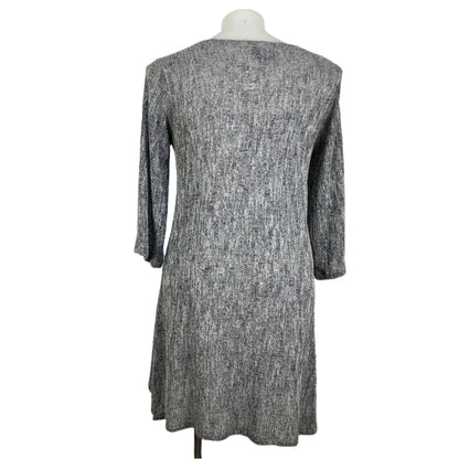 Long Sleeve Natural Knit Top with Diagonal Hemline