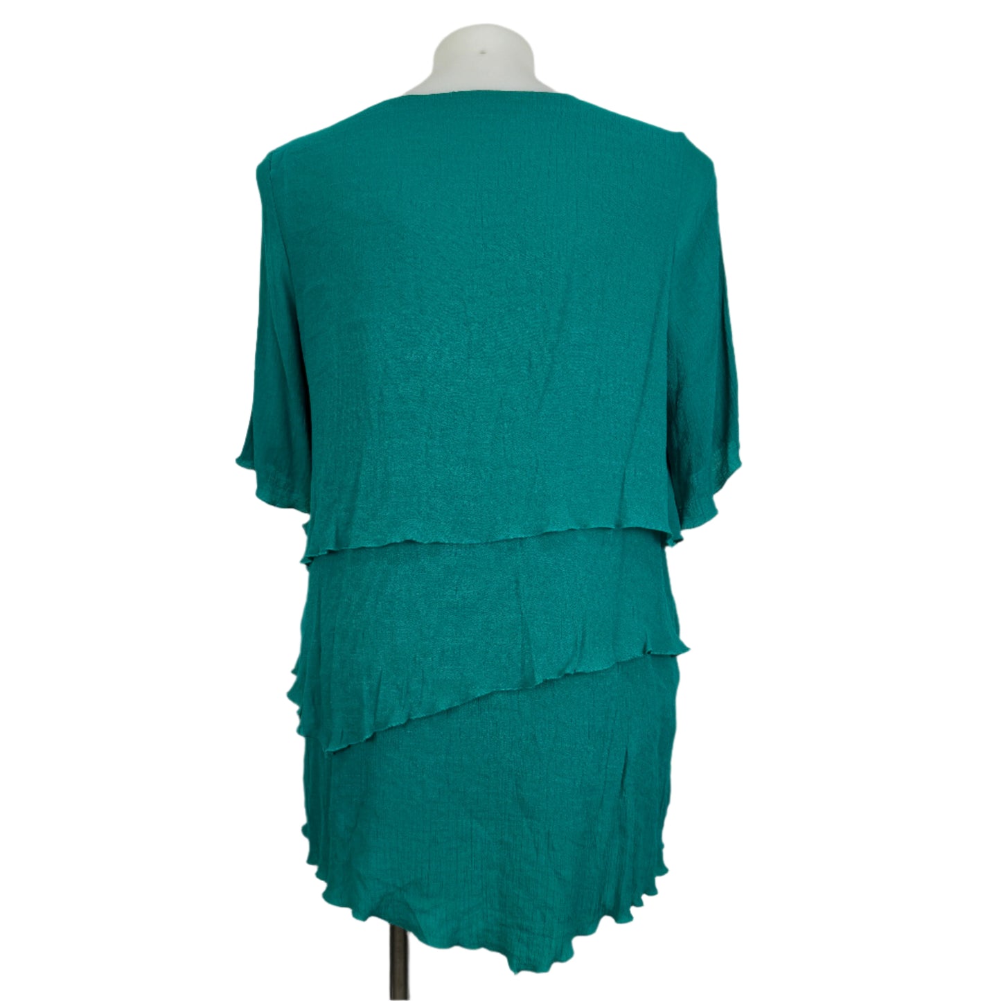 Virtuelle Green Crushed Tiered Layered Top Size 18