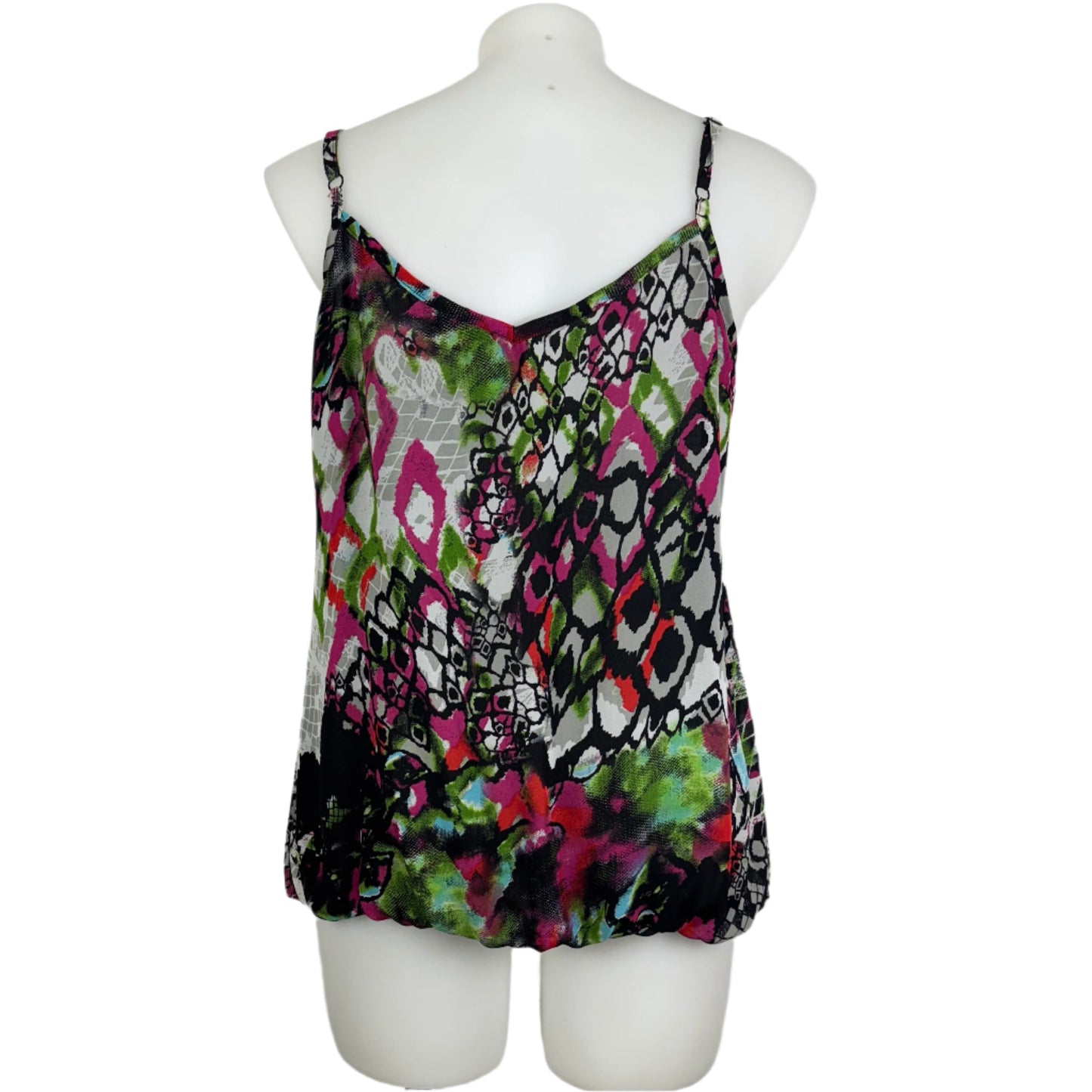 City Chic Ruffle Front Adjustable Spaghetti Strap Lined Top Size 18