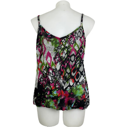 City Chic Ruffle Front Adjustable Spaghetti Strap Lined Top Size 18