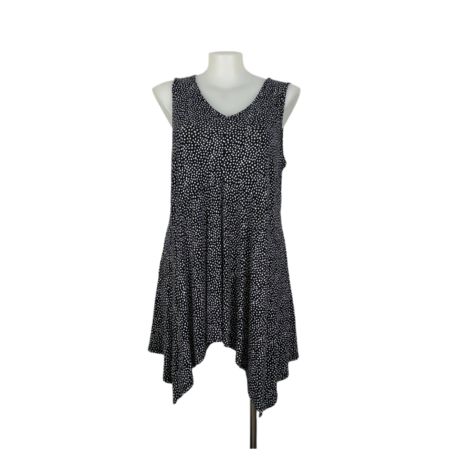 Autograph Black and White Print Stretch Tank Size 16