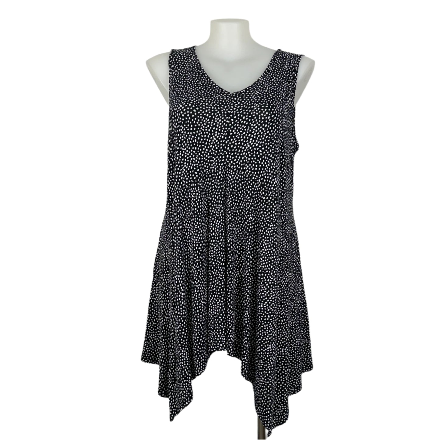 Autograph Black and White Print Stretch Tank Size 16