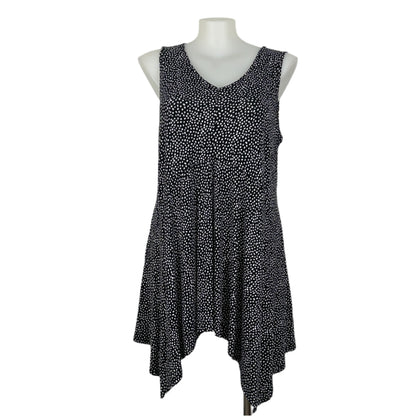 Autograph Black and White Print Stretch Tank Size 16