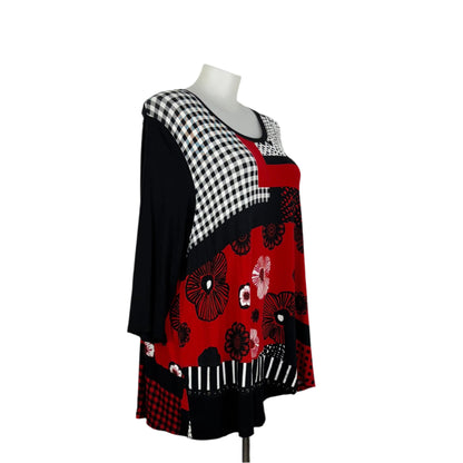Taking Shape Contrast Print Tunic Size 24