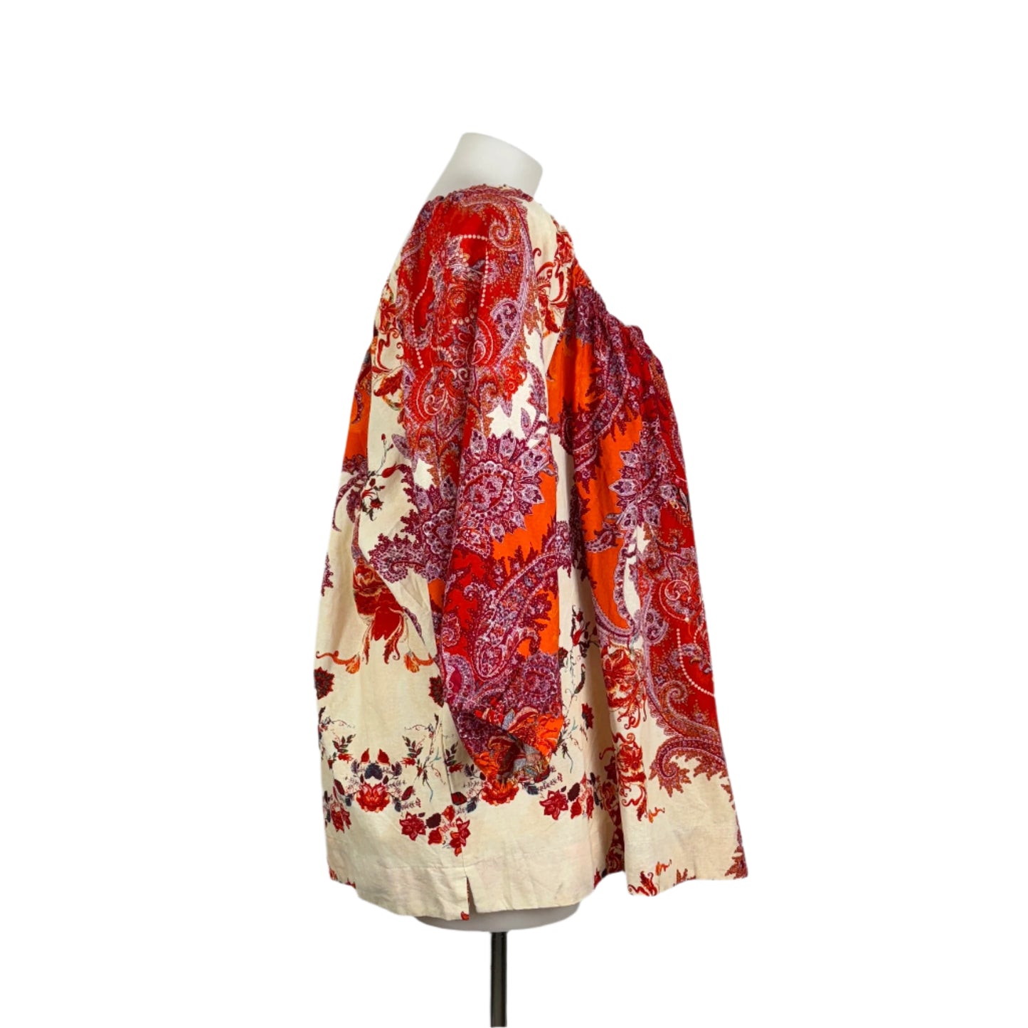 Autograph Orange Paisley Print Off-Shoulder Top Size 28 Brand New
