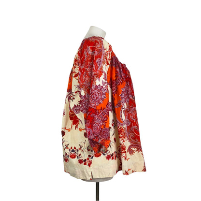 Autograph Orange Paisley Print Off-Shoulder Top Size 28 Brand New