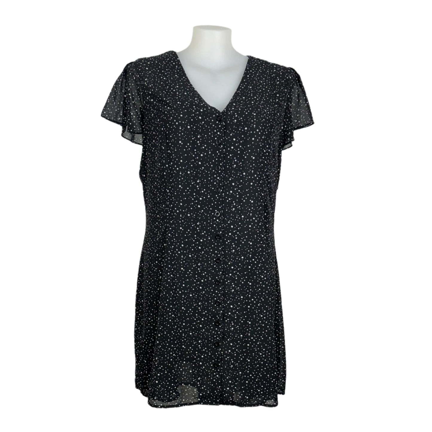 Atmos Here Mono Spotted Button-Through Dress Size 22