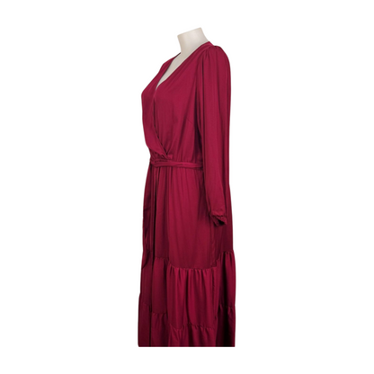 City Chic Shiraz Satin Tier X-Over Maxi Dress Size 20