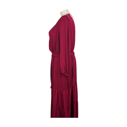 City Chic Shiraz Satin Tier X-Over Maxi Dress Size 20