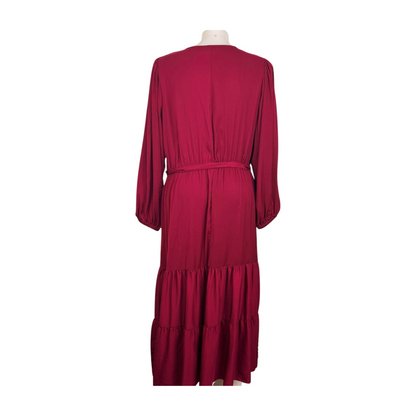 City Chic Shiraz Satin Tier X-Over Maxi Dress Size 20