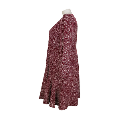 You+All Wine & White Blotch Print Dress Size 22