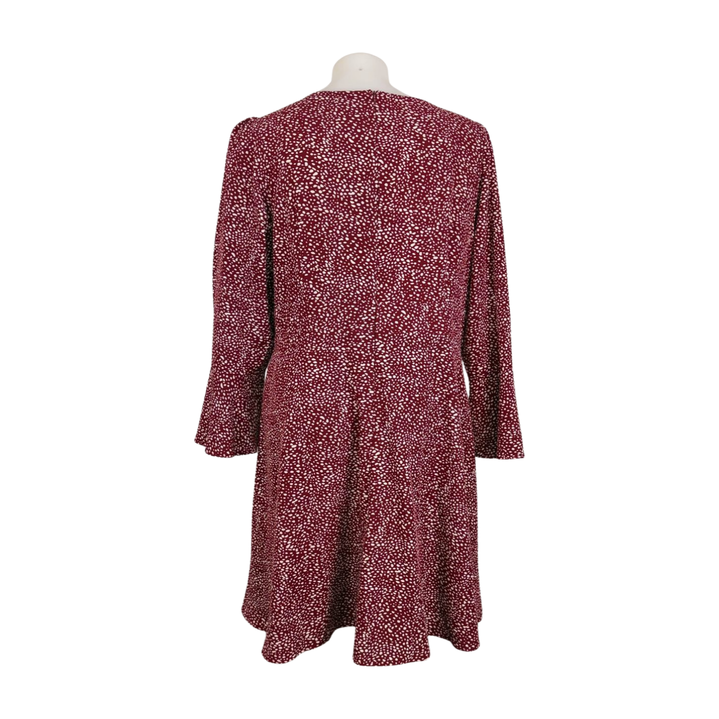 You+All Wine & White Blotch Print Dress Size 22