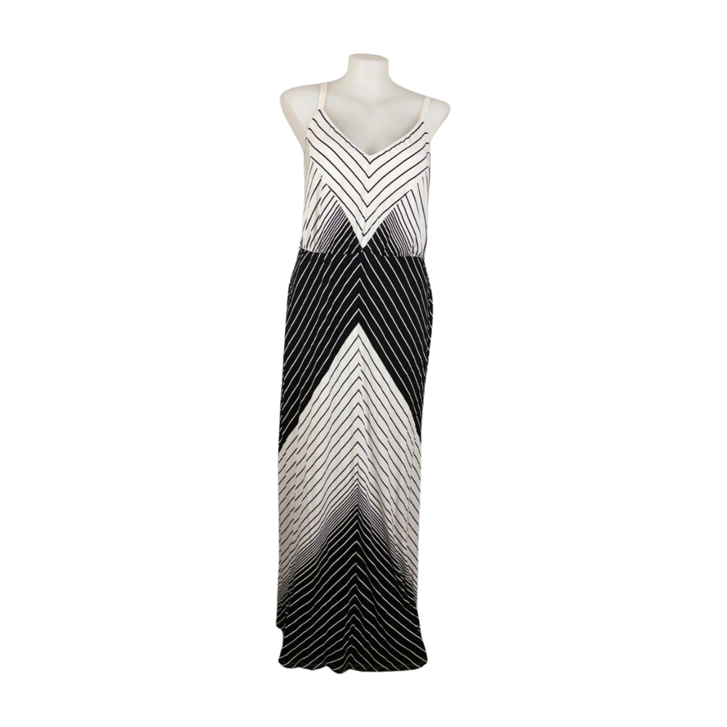 City Chic Spaghetti Strap Mono Stripe Maxi Dress Size 22