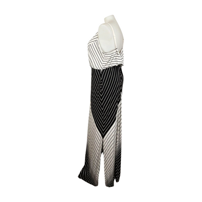 City Chic Spaghetti Strap Mono Stripe Maxi Dress Size 22