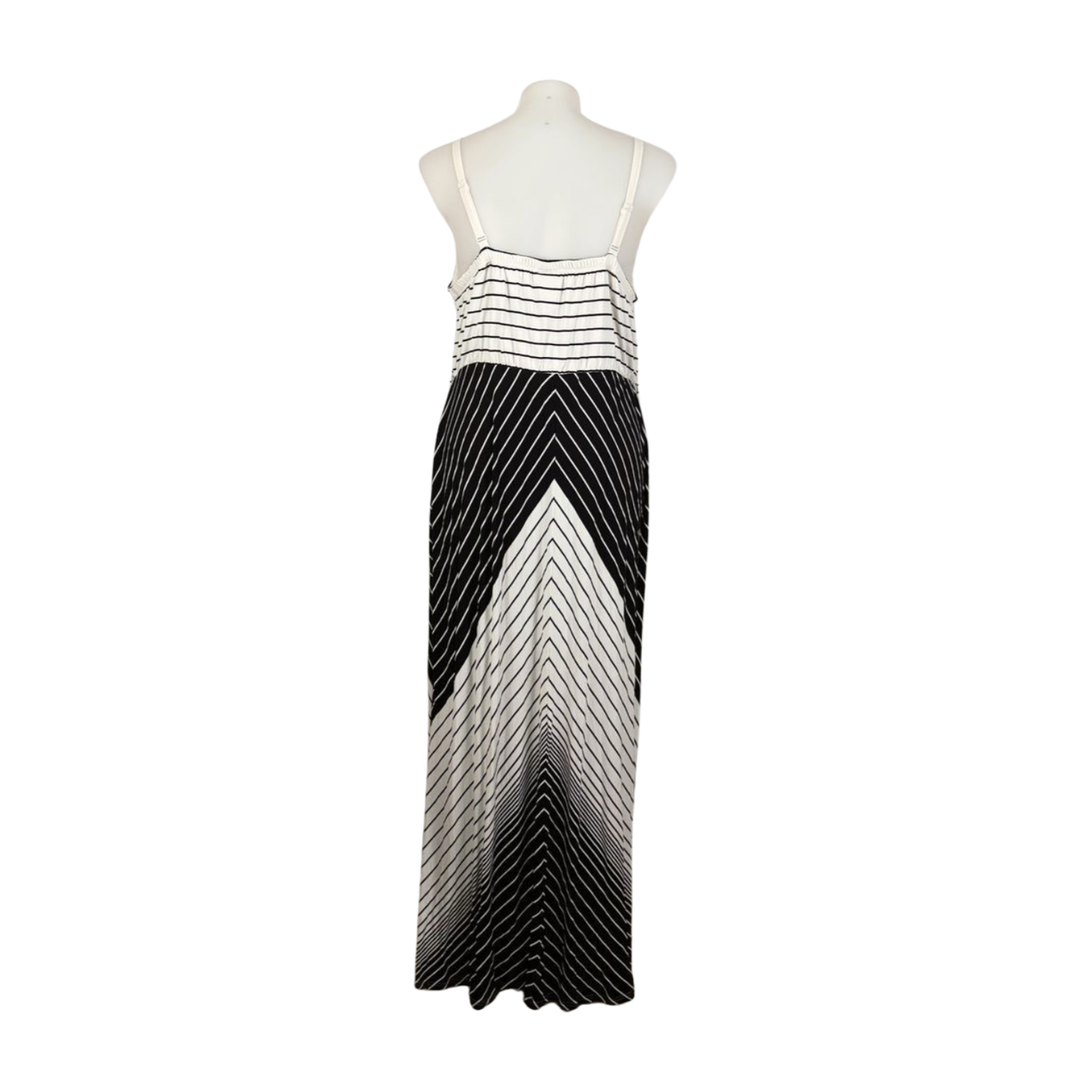 City Chic Spaghetti Strap Mono Stripe Maxi Dress Size 22