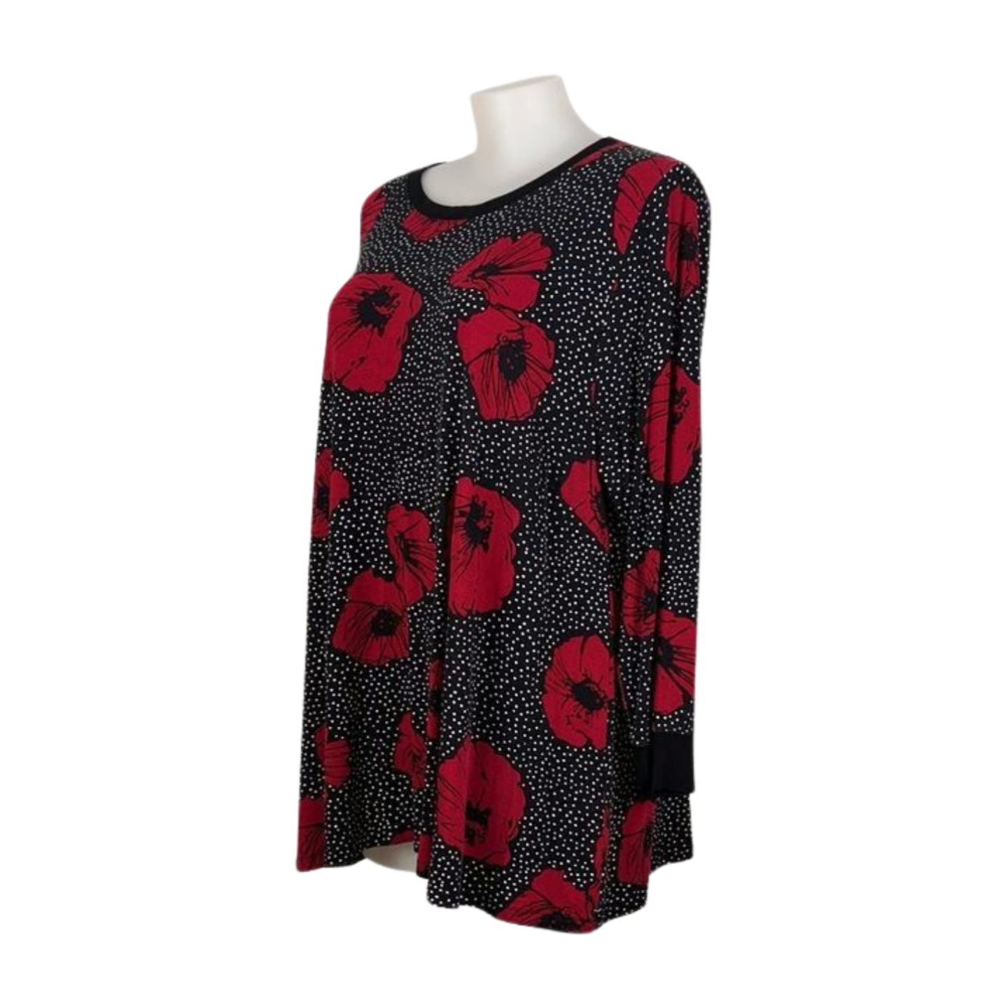 Taking Shape Polkadot and Floral Jersey Top Size 24