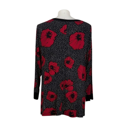 Taking Shape Polkadot and Floral Jersey Top Size 24