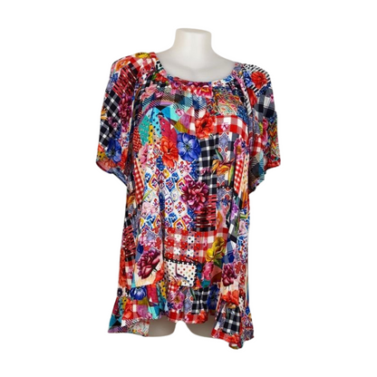 Virtuelle Bright Contrast Print Top Size 22