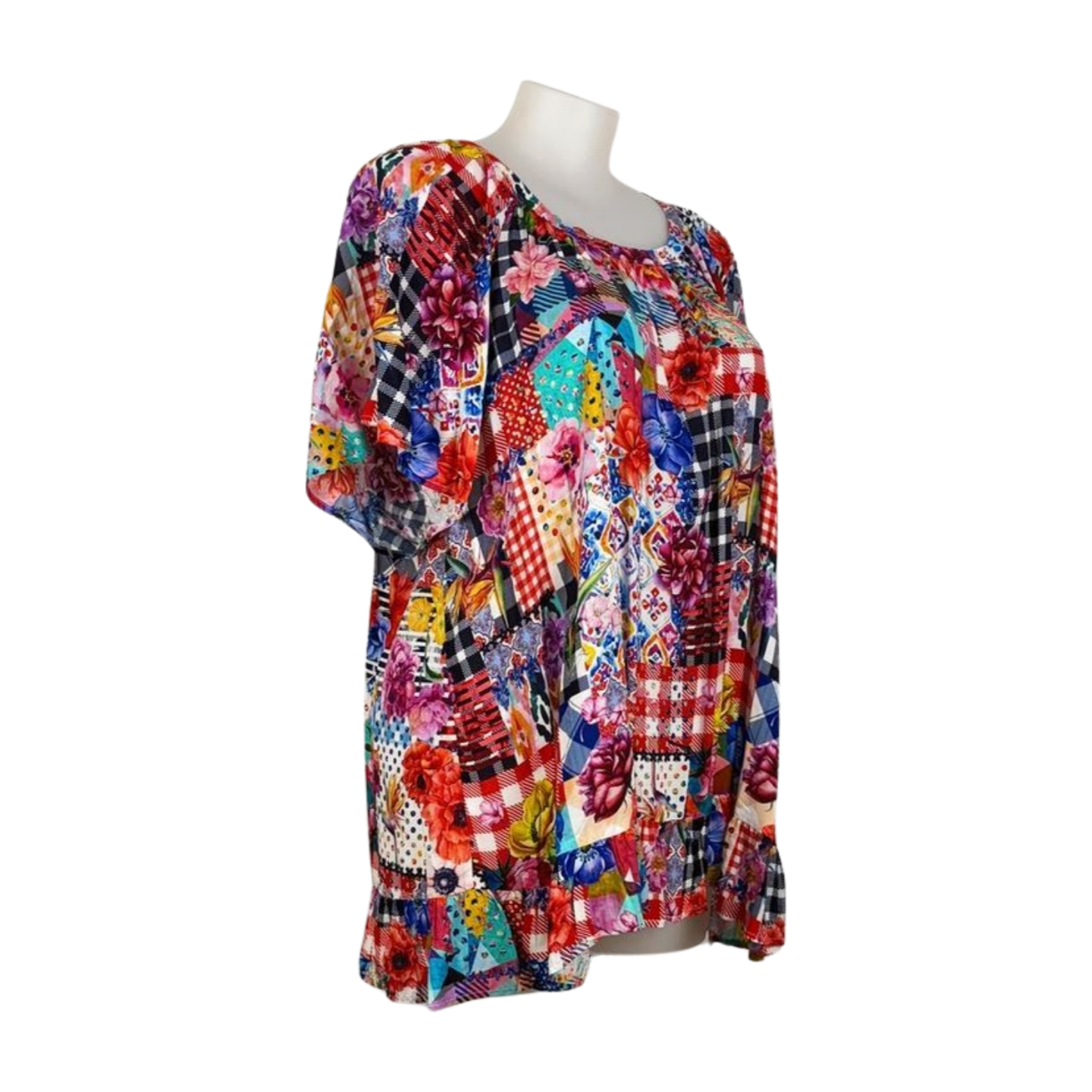 Virtuelle Bright Contrast Print Top Size 22