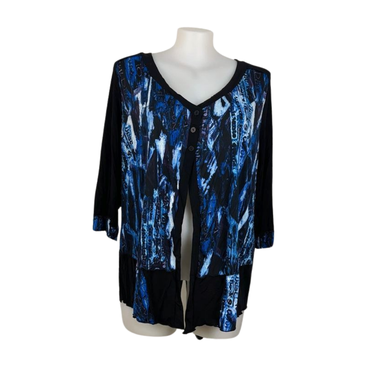 Taking Shape Crushed 3-Button Layering Tunic/Jacket Size 20