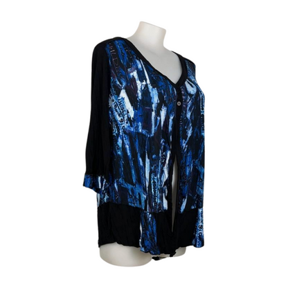 Taking Shape Crushed 3-Button Layering Tunic/Jacket Size 20