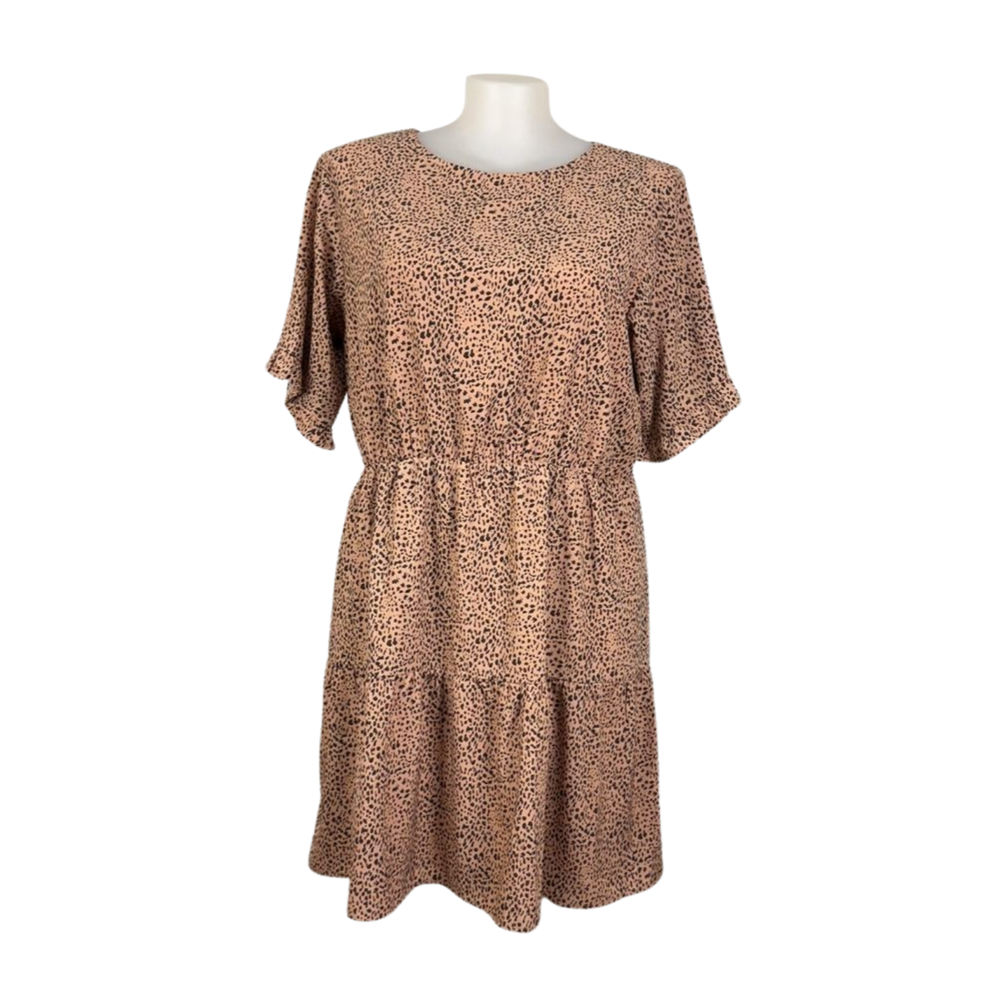 Atmos & Here Print Tier Midi Dress Size 22 Brand New