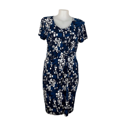Jacqui-E Cap Sleeve Print Dress Size 16