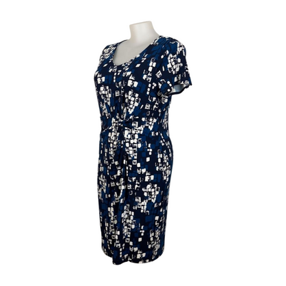 Jacqui-E Cap Sleeve Print Dress Size 16
