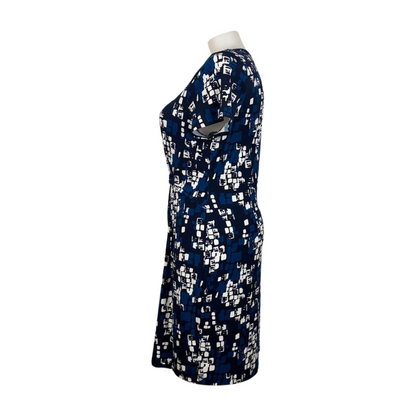 Jacqui-E Cap Sleeve Print Dress Size 16