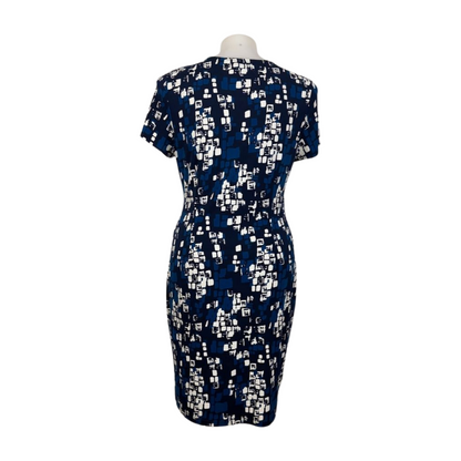 Jacqui-E Cap Sleeve Print Dress Size 16