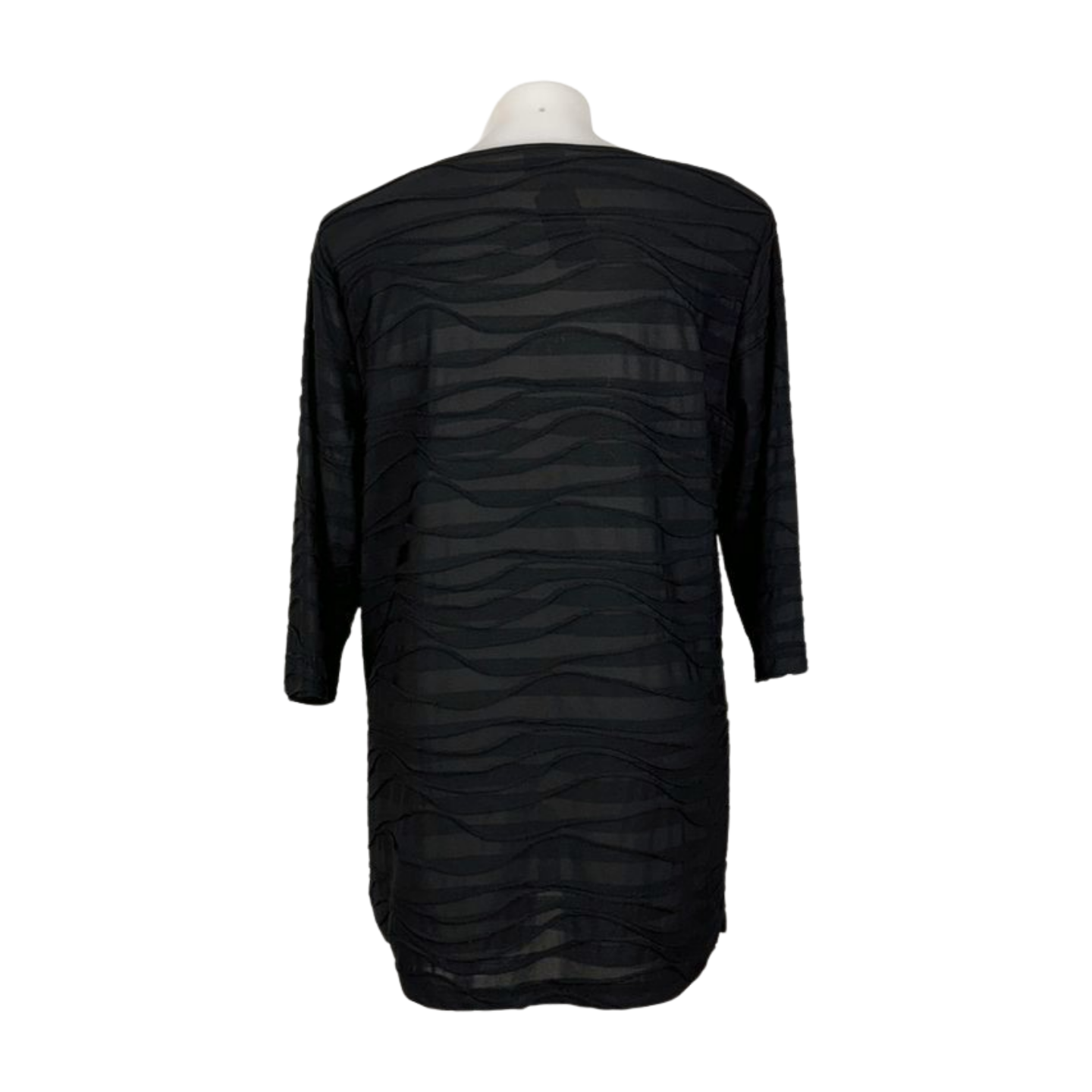 Taking Shape Black Crushed Raised Piping Top Size 22