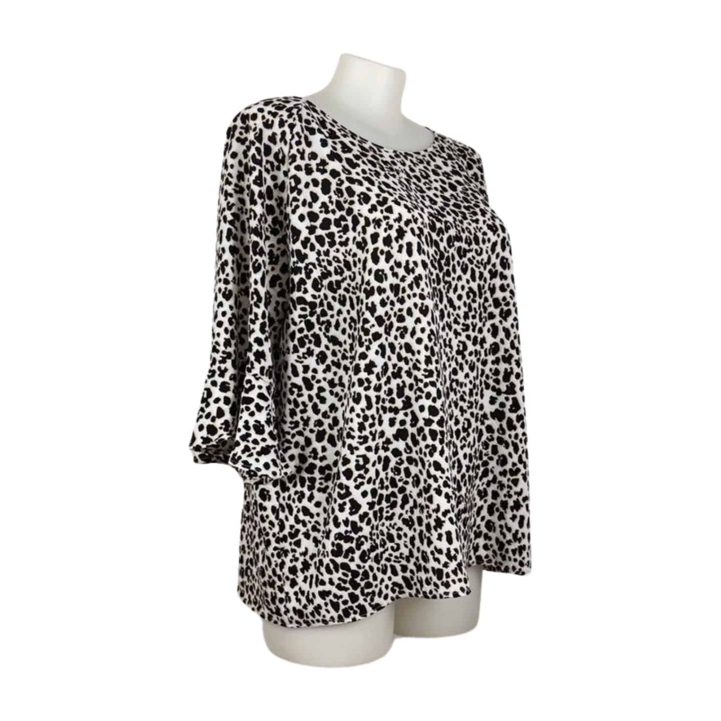 Khoko Plus Animal Print Top with 7/8 Sleeves Size 22