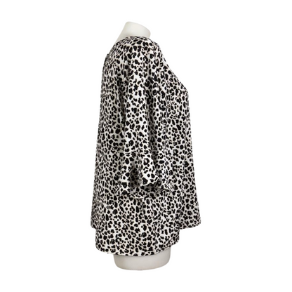 Khoko Plus Animal Print Top with 7/8 Sleeves Size 22