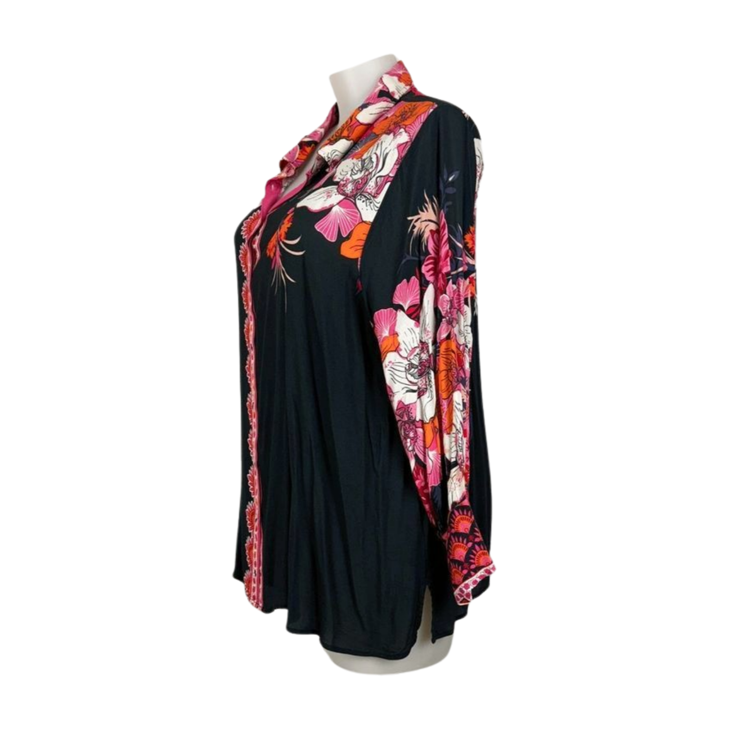 Taking Shape Button-Through Floral/Paisley Top Size 22 Brand New