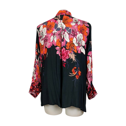 Taking Shape Button-Through Floral/Paisley Top Size 22 Brand New
