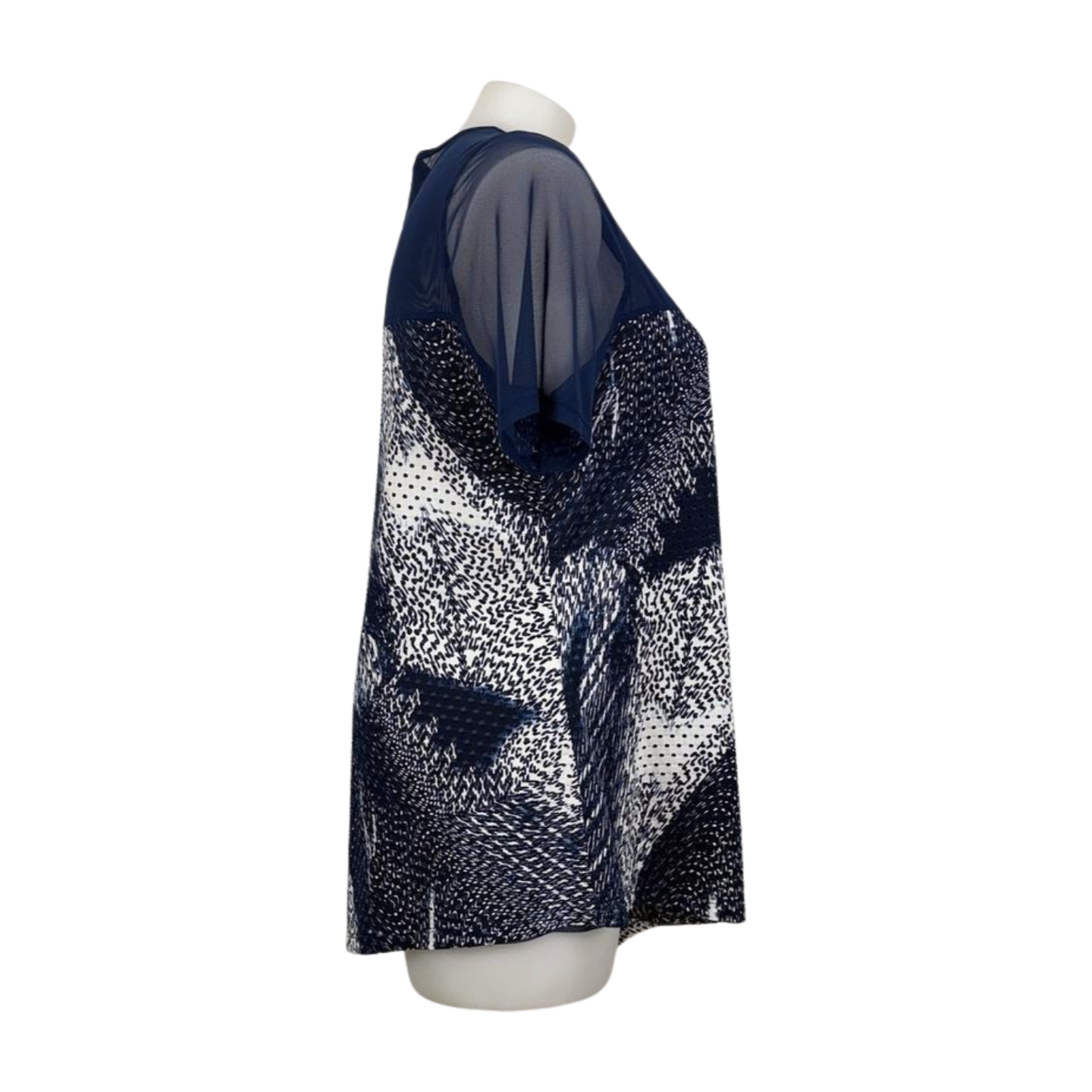 Autograph Navy Laser Cut & Print Mesh Top Size 18
