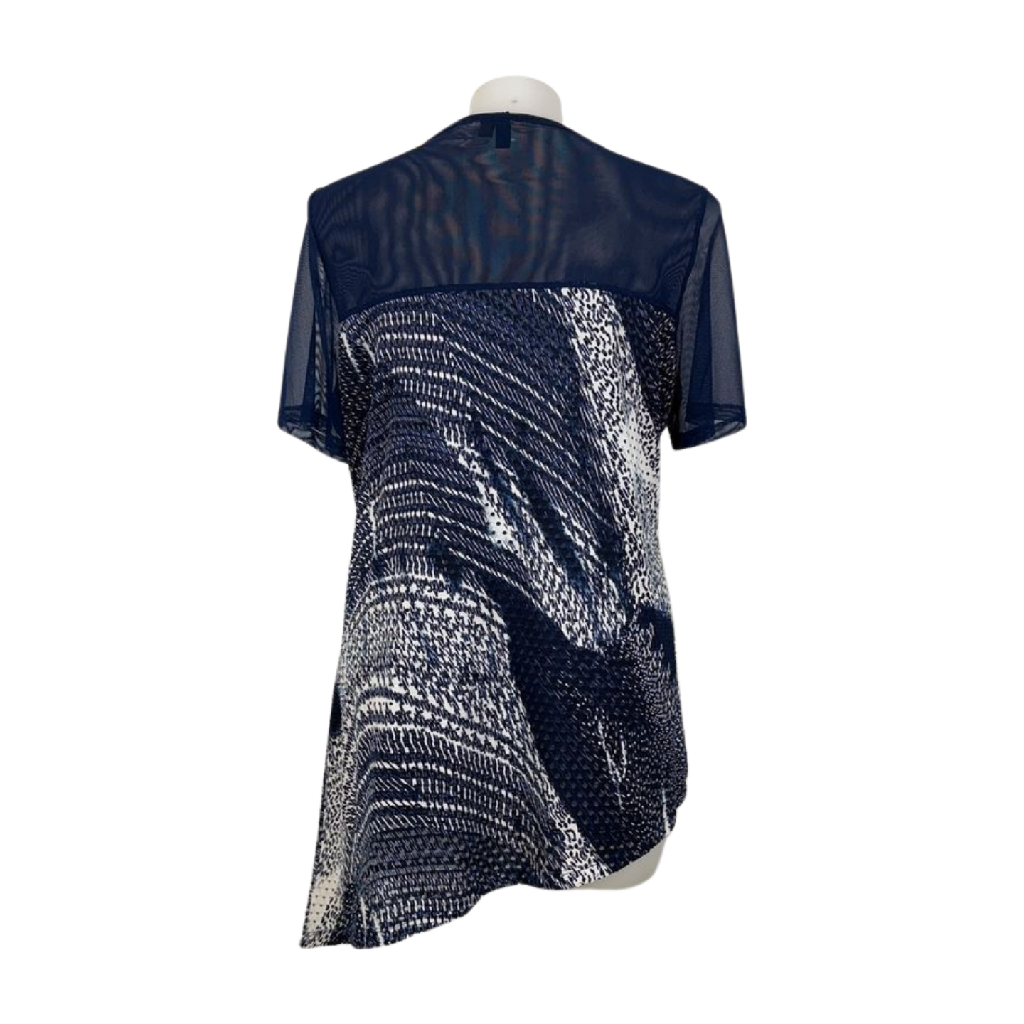 Autograph Navy Laser Cut & Print Mesh Top Size 18