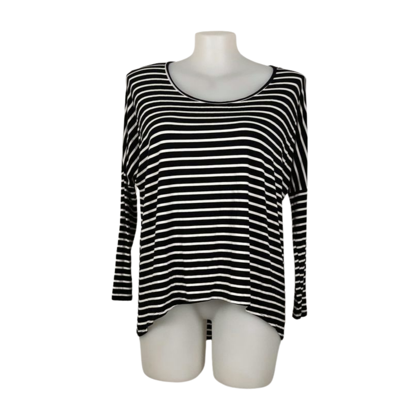 Base Mint Mono Stripe Hi-Lo Jersey Stretch Top Size 16