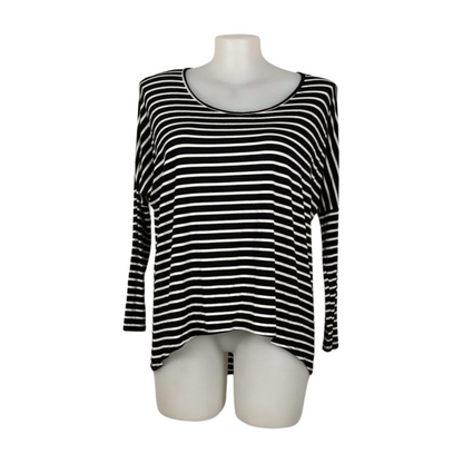 Base Mint Mono Stripe Hi-Lo Jersey Stretch Top Size 16